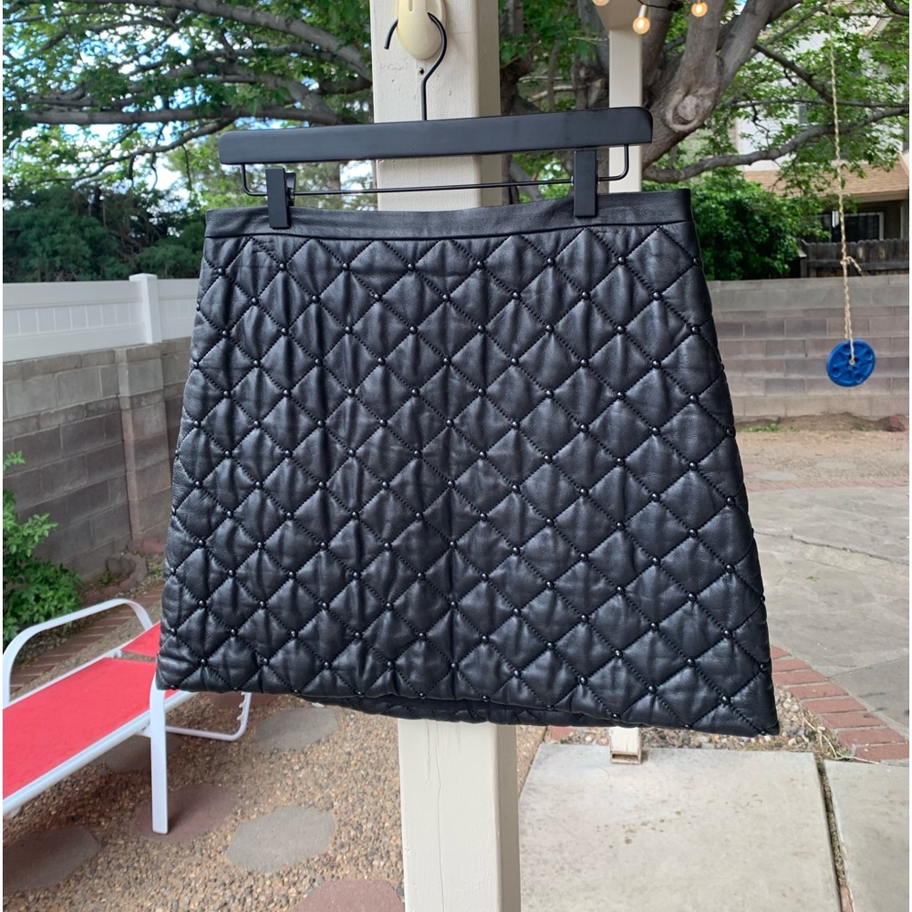 Robert Rodriguez Black Quilted Mini Skirt
